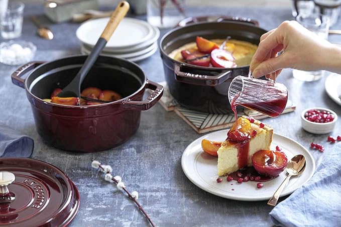 Staub Cast Iron 2.75-qt Round Cocotte - Grenadine, Made in France
