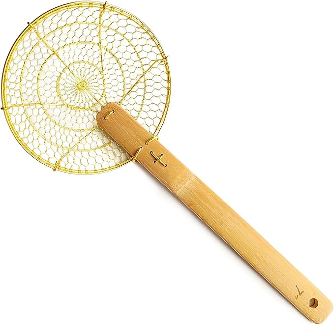 Round Brass Spider Strainer/Skimmer (7")