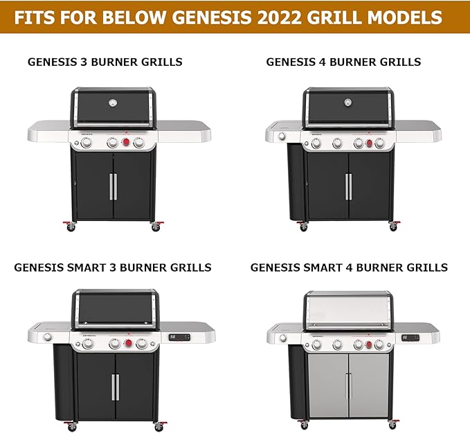 onlyfire BBQ Flat Top Griddle with 2 Handles for Weber New Genesis 2022 Gas Grills, Replacement Cooking Griddle for Weber Crafted Frame Kit
