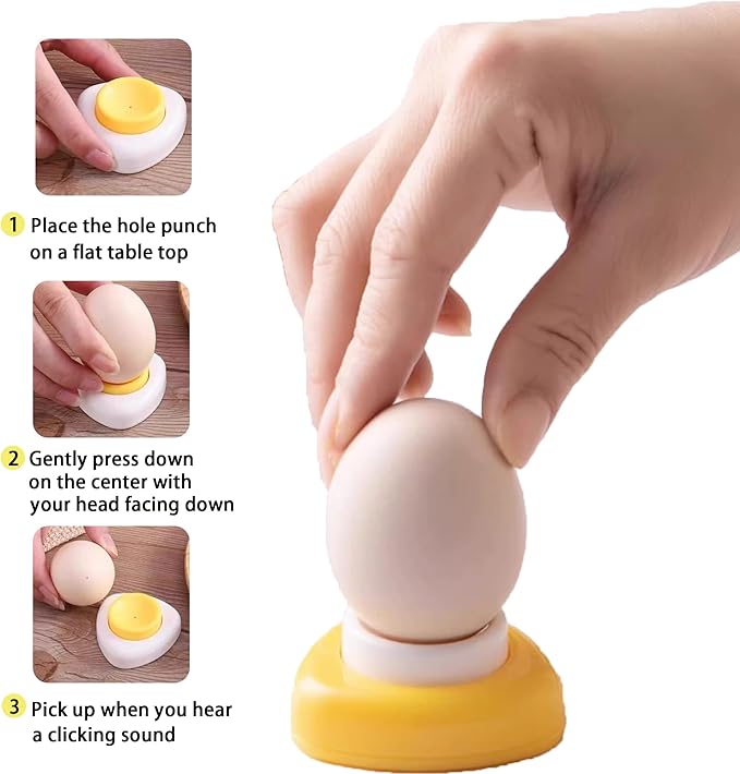 Deviled Egg Maker – 3-in-1 Egg Slicer and Piercer Combo Tool with Stainless Steel Blades for Hard Boiled Eggs, Soft Fruits, Heavy Duty, Dishwasher Safe, Compact Kitchen Gadget
