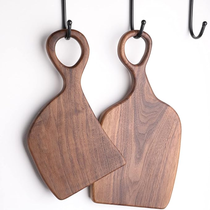 Muso Wood Couple Cutting Board Gift for Anniversary Wedding, 2 Pcs Charcuterie Board for Bride Couple, Birthday Gift for Wife Husband or Parents
