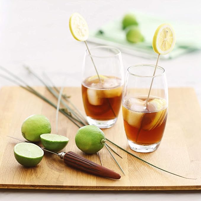 LAV Highball Cocktail Glasses Set of 6 - Tall Drinking Glasses for Water, Cocktails, Juice 17.25 oz - Clear, Modern Drinking Glasses for Home, Kitchen, Office