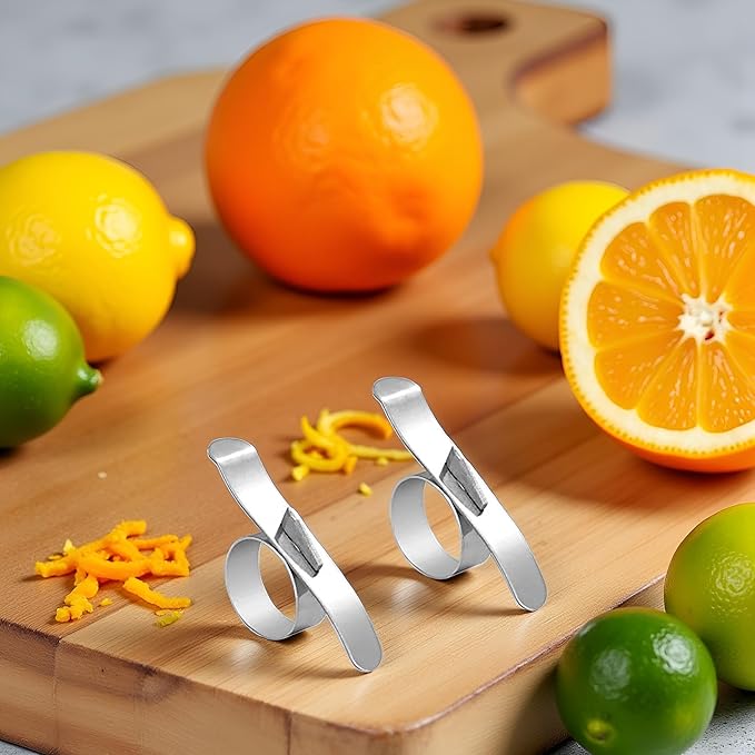 2Pcs Stainless Steel Orange Peeler Set for Kitchen, Orange Peeler Citrus Peelers, Stainless Steel Orange Peeler is Easy to Use and Clean,Graters, Peelers and Slicers