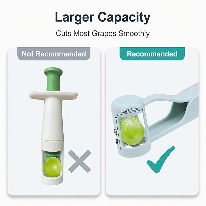 Egg Slicer + Grape Slicer Bundle, 4-Mode Stainless Steel Cutter, for Eggs, Grapes, Strawberries, Cherries, Tomatoes, Snack and Salad Prep