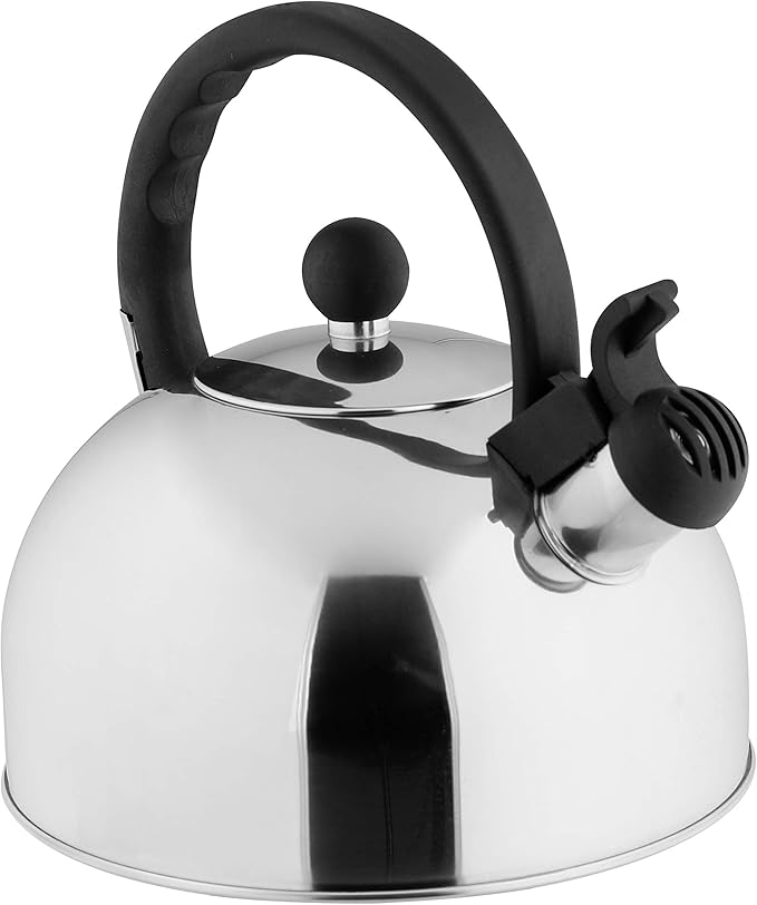 Axentia Stovetop Retro Kettle, Silver, 2.5 Litre