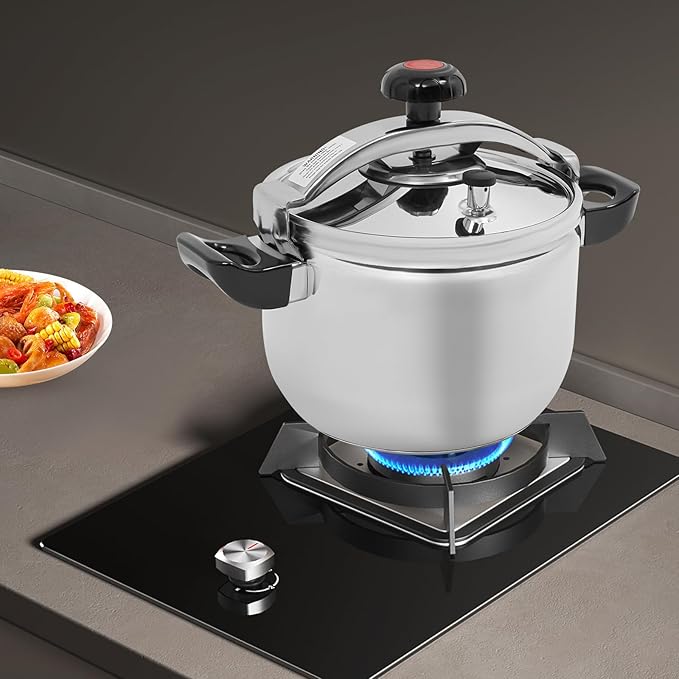 11L/2.9Gal Pressure Cooker, 201 Stainless Steel Polishing Pressure Pot 5/7/9/11/22/26/40L 60Kpa High Safety Large Capacity Pressure Cooker with Easy Lock Lid Dishwasher Safe (11L/11.62 Qt)