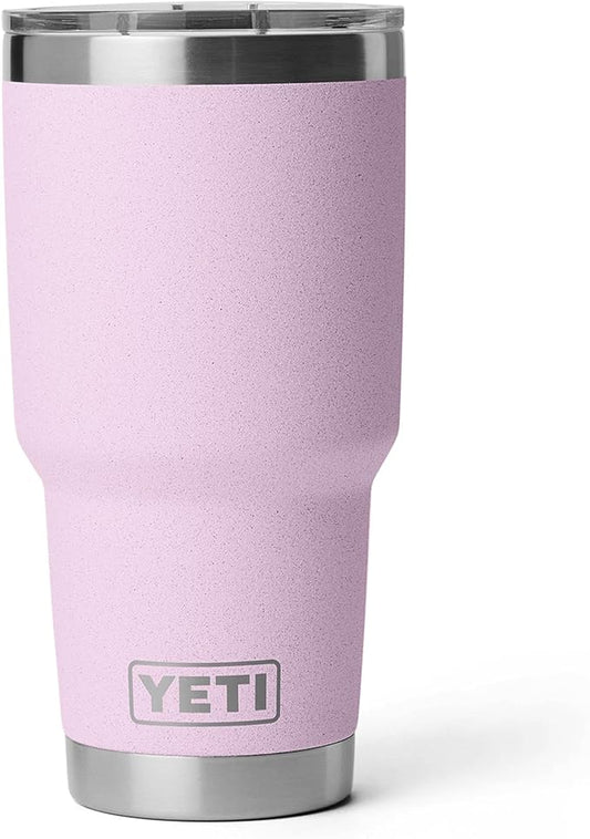 YETI Rambler 30 oz Tumbler, Stainless Steel, Vacuum Insulated with MagSlider Lid, Cherry Blossom