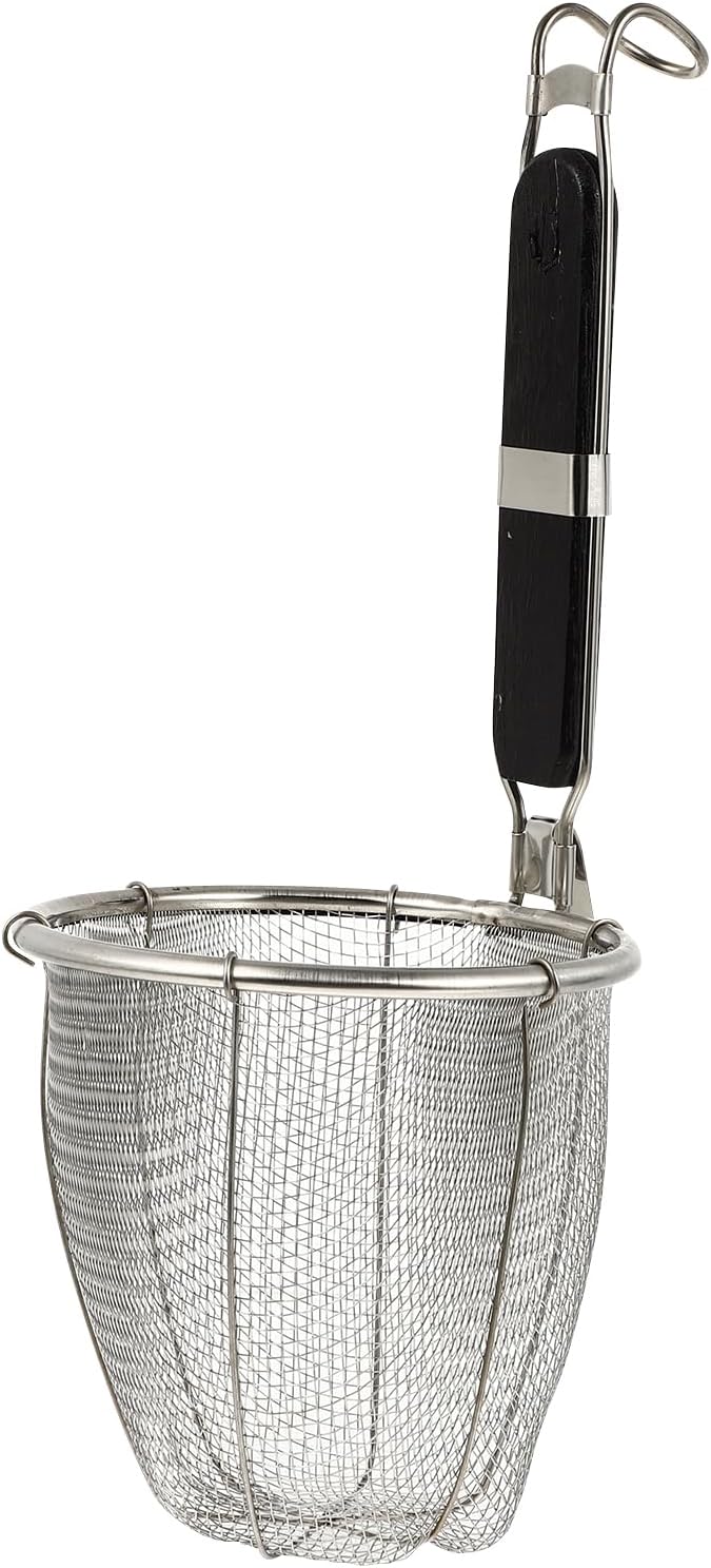 VILLCASE Noodle Cooking Basket 14 Inch Diameter Pasta Strainer with Handle for Boiling Noodles Dumplings Vegetables Kitchen Sifter