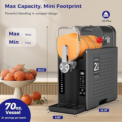 Soft Serve Ice-Cream Maker – 70oz Slushie Machine, No Ice Needed, Self-Cleaning with One-Touch Reservation & 6 Preset Programs for Sorbet, Frozen Margaritas, Milkshakes, Frappés and More