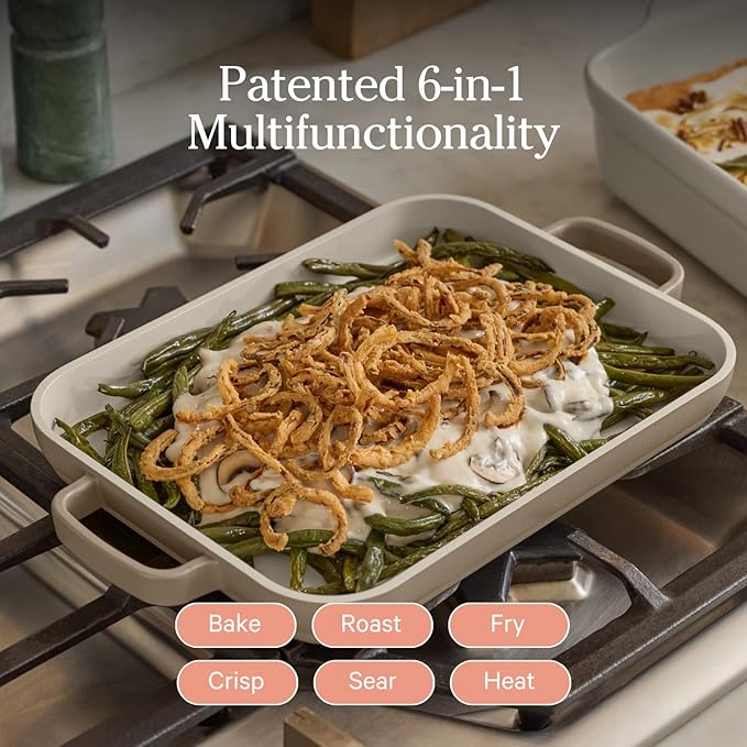 Our Place Mini Griddle Pan | 9" (2 Qt) Nonstick Ceramic Griddle Pan for Stovetop & Oven | PFAS-Free, Oven-Safe up to 450°F, Easy-Grip Handles | Steam