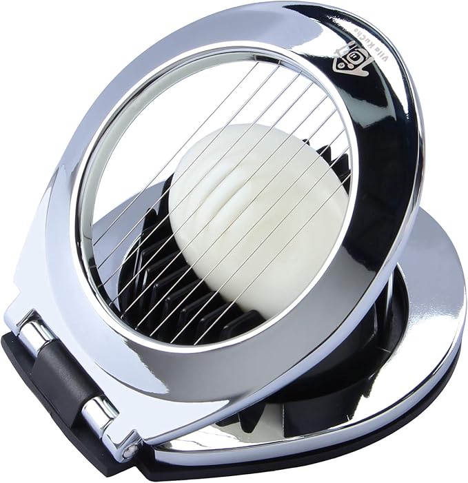 Multi Function Stainless Steel Egg Slicer Hard Boiled Eggs Dishwasher Safe Heavy Duty Egg Cutter Kitchen Helper