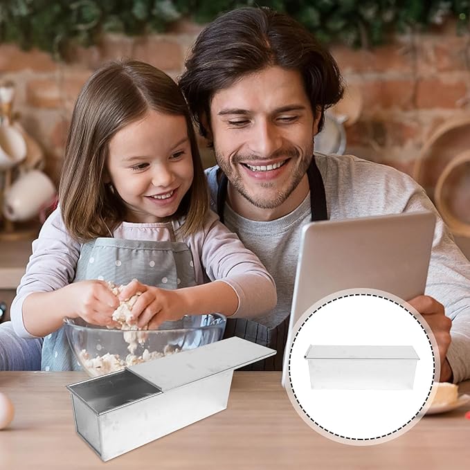 BESPORTBLE Toast Mold and Non-stick Bread Pan with Lid 1200g Loaf Baking Box for Kitchen Baking Supplies and Toast Making