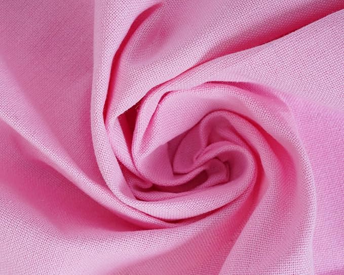 Blue Needles Set of 12 Hemstitch Linen Napkins 100% Cotton Blush Pink Cloth Dinner Napkins 18x18 inches, Soft, Reusable, Absorbent, Washable, Ideal for Wedding Events, Parties & Everyday Use