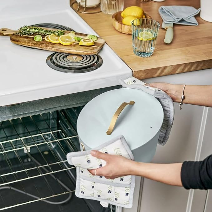Beautiful 10-in-1 Electric Multi-Cooker, 6-Quart, Digital Display, Non-Stick Pot, One-Touch Control, 10 Cooking Functions (Hydrangea)