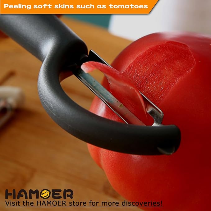Lemon Zester Tool with Channel Knife Citrus Twist Making Tool Ergonomic Curved Handle Gold-Black