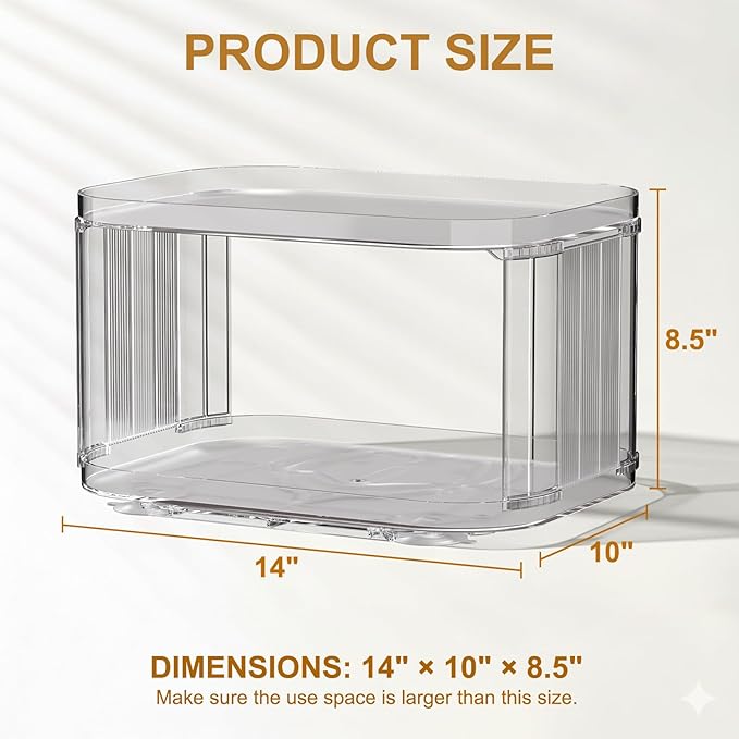 2 Tier Lazy Susan (2 Pack) Kitchen Organizer for Canned Goods Turntable Organizer for Cabinet/Pantry/Kitchen/Countertop/Bathroom/Vanity/Medicine Cabinet Organizer/Refrigerator
