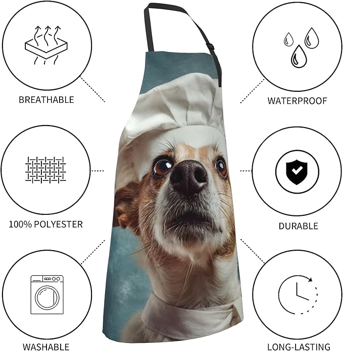 Apron with Pockets Aprons for Women Men Kitchen Chef Apron for Cooking Gardening Server Waitress Painting