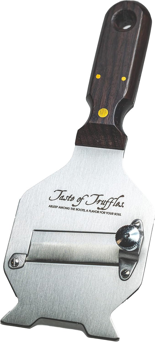 Professional Truffle Shaver, Slicer, Cutter in Stainless Steel & Rosewood Adjustable - Mandoline Slicer - Made in Italy