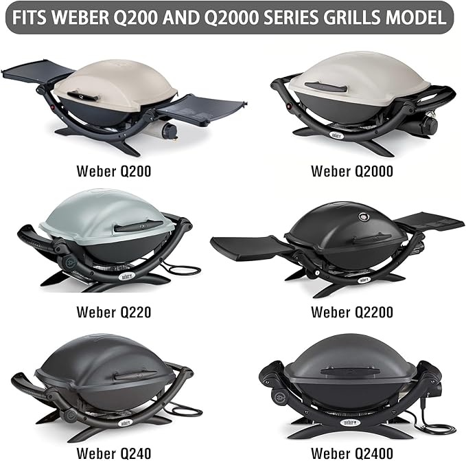 7583 Q2000 Griddle Full Size Grill Replacement Parts for Weber Q200 Q220 Q2200 Q2400 Q240 Flat Top Griddle Insert 396000 566002 54060001 53060001 396002 Accessories Cast Iron Reversible Plate