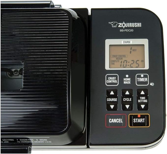Zojirushi BB-PDC20BA Home Bakery Virtuoso Plus Breadmaker, 2 lb. loaf of bread
