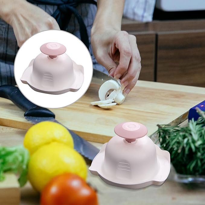 Hemoton Food Safety Holder for Mandoline Slicer Vegetable Cutter Finger Protector Kitchen Gadget Hand Guard for Safe Cutting and Grating 4.33X3.93X2.36In