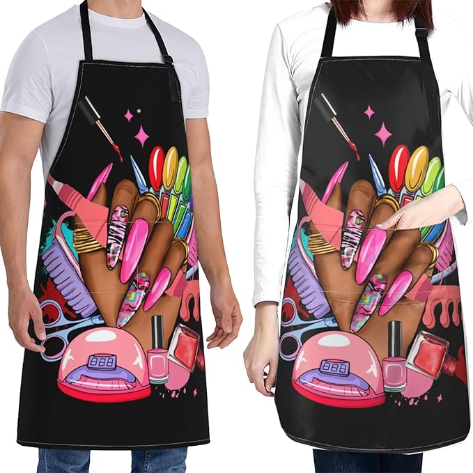 Apron with Pockets Aprons for Women Men Kitchen Chef Apron for Cooking Gardening Server Waitress Painting