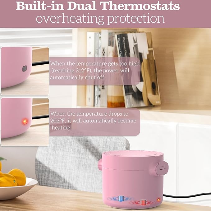 Electric Lunch Box, 33OZ Portable Food Warmer | 100W Rapid Heating & Leak-Proof 304 Stainless Steel | 3-in-1(Car 12V/24V & Home 110V) | Perfect for Work/Travel,On-the-Go,Ideal Gift for Men & Women