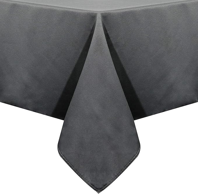 Obstal 210GSM Rectangle Table Cloth - Heavy Duty Water Proof Microfiber Tablecloth, Decorative Fabric Table Cover for Outdoor and Indoor Use (Grey,70 x 120 Inch)