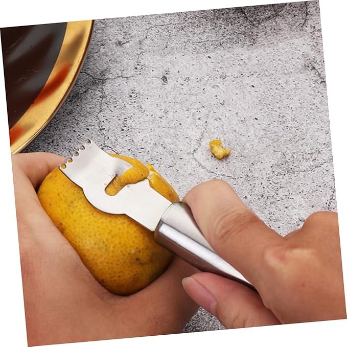 Ciieeo 3pcs Multi-function Stainless Steel Lemon Peeler Zester Grater for Cocktails and Kitchen