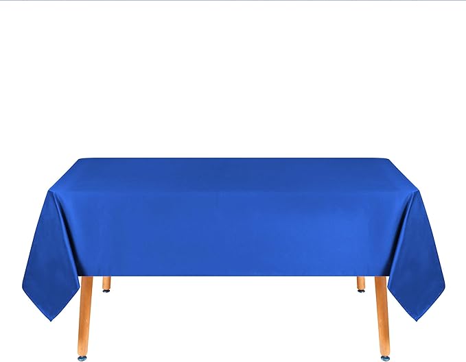Obstal 210GSM Rectangle Table Cloth, Water Resistance Microfiber Tablecloth, Decorative Fabric Table Cover for Outdoor and Indoor Use (Royal Blue, 60 x 120 Inch)