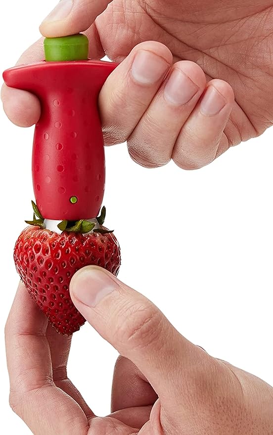 Chef'n Original Stem Gem Strawberry Huller, Red/Green - 102-138-005