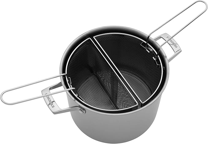 HENCKELS Specialties 8.5-qt Pasta Pot with Lid and Strainers, Stainless Steel