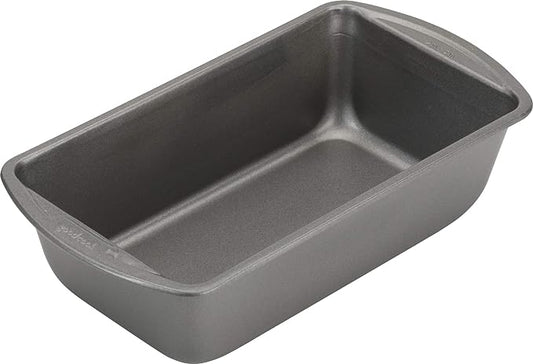 GoodCook Nonstick Loaf Pan Heavy-Duty Steel Bakeware with Easy-Clean Non-Stick Coating, Oven & Dishwasher Safe Pan for Meatloaf Breads Cakes Brownies Lasagnas Casseroles & More, 9 x 5-Inch, Gray
