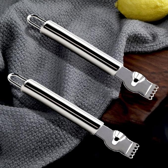 Lemon Zester Stainless Steel Citrus Grater Lime Oranges Peeler Fruit Slice Kitchen Tool, orange zester