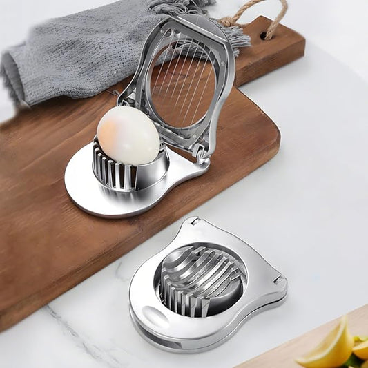 2 Pack Egg Slicer,Zinc Alloy Hard Boiled Egg Cutter,Multi-Function Stainless Steel Metal Wire Slicers for Mushroom,Strawberry,Banana,Easy Clean,Uniform Slices,Perfect for Salads Sandwiches Breakfast