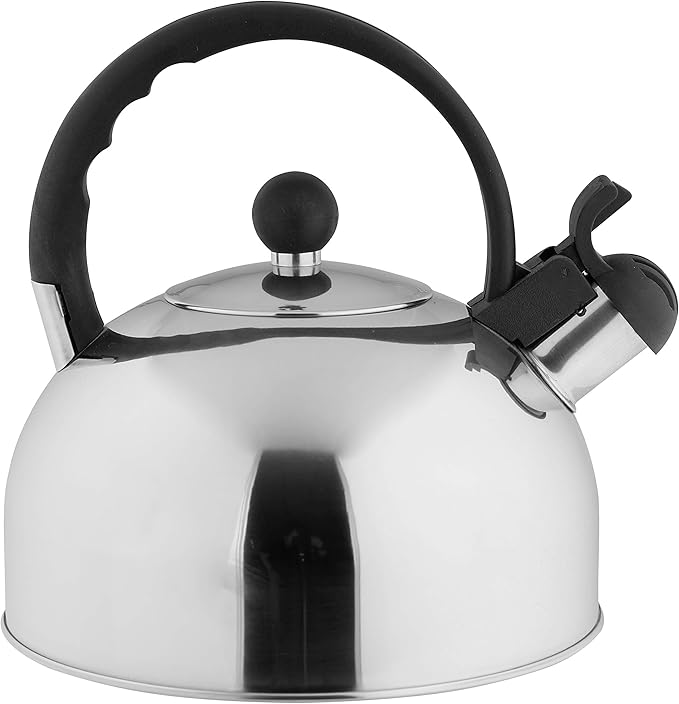Axentia Stovetop Retro Kettle, Silver, 2.5 Litre