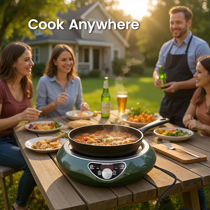 Abangdun Induction Wok Cooktop，1700W Electric Wok Portable Induction Single Burner Used For Home And Commercial
