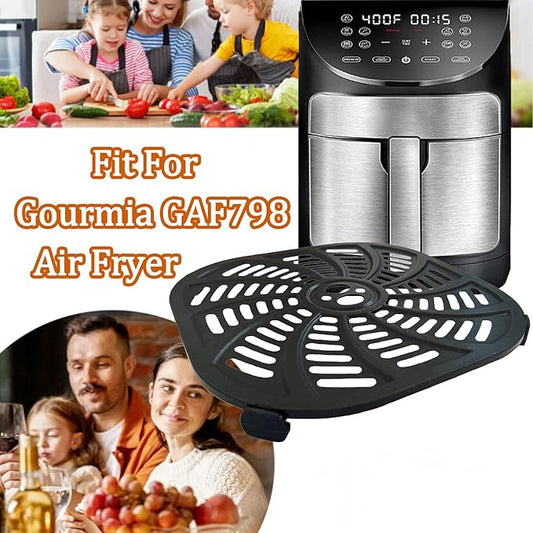 GSZN 7QT Air Fryer Crisper Tray for Gourmia GAF798 Air Fryers, Upgraded Nonstick Air Fryer Grill Pan Crisper Plate Insert Rack Grate Grid Shelf for Gourmia 7QT Air Fryers, Dishwasher Safe