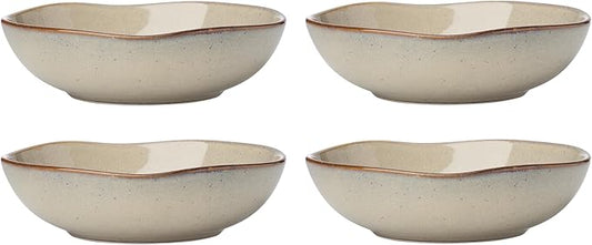 Oneida 899210 Organic Shades Oatmeal Pasta Bowls, Set Of 4, Service For 4