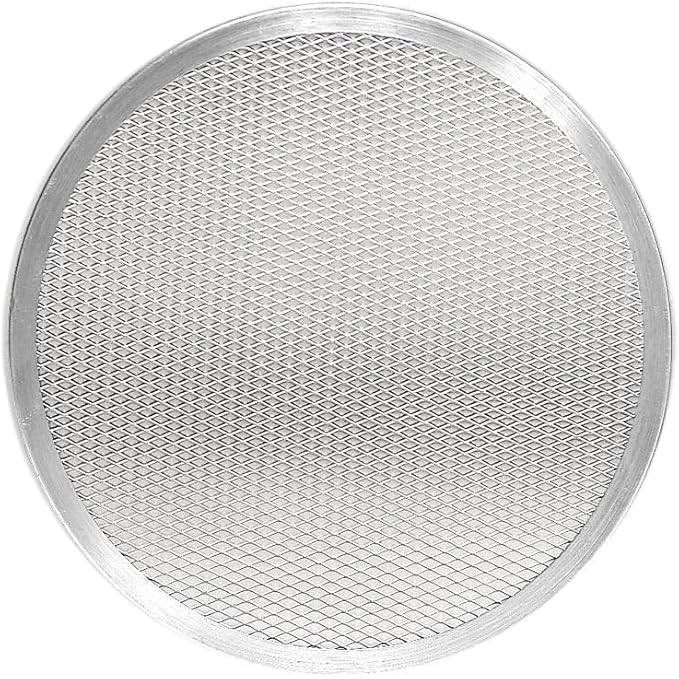 Fonteme 8-inch Aluminum Pizza Screen | Commercial Grade Pizza/Baking Screen for Oven | Pizza Baking Tray for Home And Restaurant | Round, Aluminum, 8-inch [1PK]