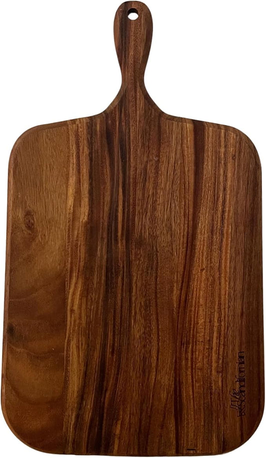 Walnut Wood Cutting Board | Jumbo Extra Large Size 26" x 16", Paddle Shape with Handle | Premium Elegant Handcrafted Walnut Cutting Board | Perfect for Entertaining