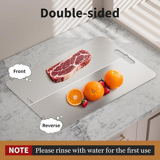 Titanium cutting board for kitchen 2026 New Scratch Resistant,Double-Sided Non-Toxic titanium cutting boards for kitchen for kitchen Meat, Vegetables andFruits,Dishwasher Safe（14inch*10inch）
