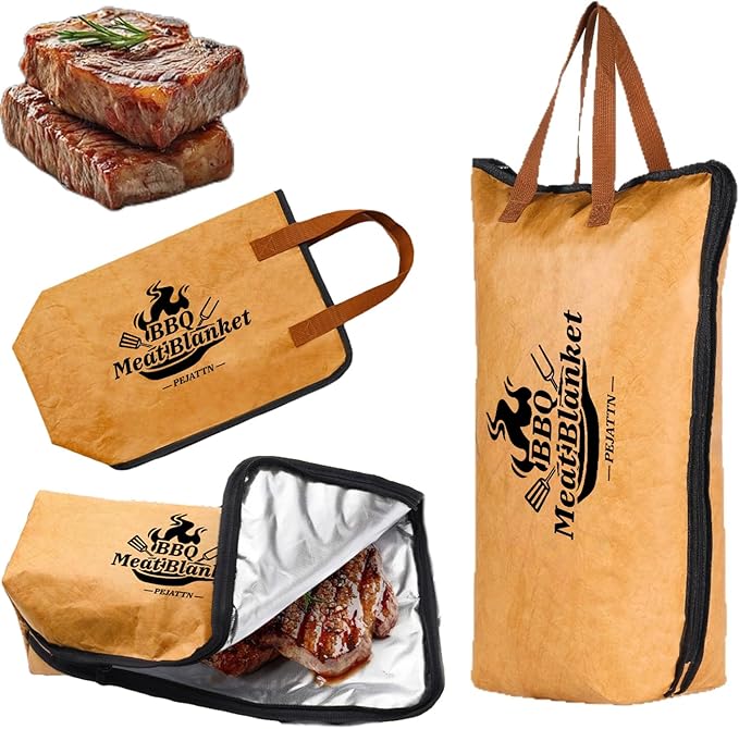 21in BBQ Blanket for Resting Meat Smoking Grilling Meat Insulated Bag for Turkey, Brisket, Beef & Pork Shoulder Reusable BBQ Accessories Gifts for Men, Dad