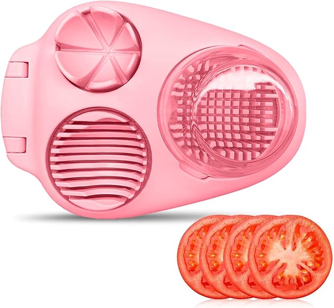 Stainless Steel Egg Slicer, 3 Cutting Modes Egg Cutter for Hard Boiled Eggs, Grapes, Strawberries, Mushrooms, Food Prep Slicer