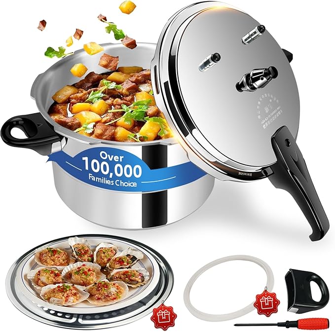 Hestroney pressure cooker 8 qt+, olla de presion,All Stovetops Induction Compatible Thickened Pressure Cooker with Spring ollas de presión para cocinar pressure cooker 8 qt