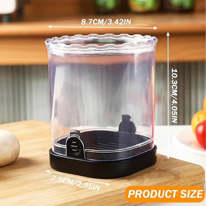Strawberry Slicer with Stainless Blades, Fruit Cup, Strawberries Cutter, Detachable and Easy Food Preparation Tool, Precision Slicing Gadget for Mushroom, Bananas, Grape, Mango and More