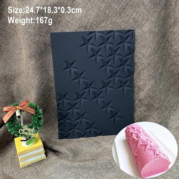 Star Shape Texture 3D Silicone Cake Mold Baking Mat Dessert Bakeware Silicone Cake Baking Mold