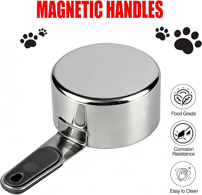 1 Cup(240ml) Stainless Steel Measuring Cup with Magnetic Handle and Inner Measuring Marks-1 PCS