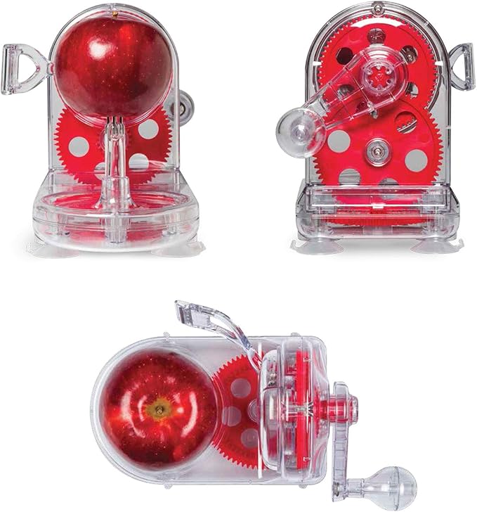 Starfrit Apple Peeler - Easily Peels All Types of Apples - Spring Loaded Arm Adapts to Various Shapes - Bonus Apple Corer