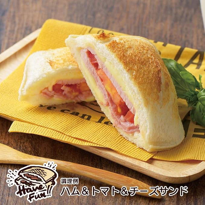 曙産業 Akebono Sangyo CH-2107 Sandwich Shape, Square, Brown, Made in Japan, Easy to Make Hot Sands, Toaster Hot Sandwich